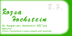 rozsa hochstein business card